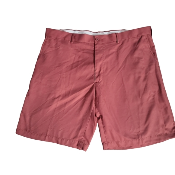 Savane mens‎ shorts pink coral 10 inch size 40 Chino flat front - Picture 1 of 5